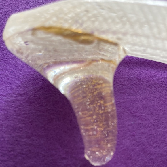 Venetian Lattacino Italian ribbon Glass Slipper - Picture 11 of 11